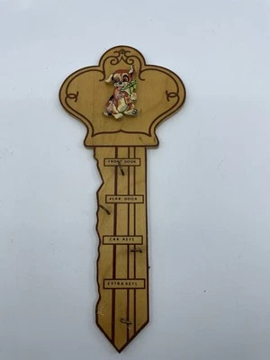 Llave de madera con forma de llave de pared de colección gancho-perro cachorro kitsch Foto 1 de 4