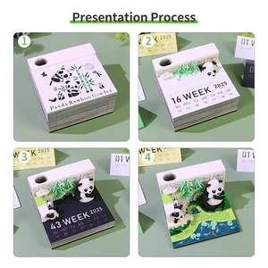 Time Piece Calendar 2026 Desk Calendar 3D Tear-away Calendar Paper Carving Art - Picture 1 of 10