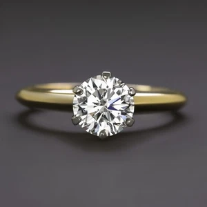 ANILLO DE COMPROMISO TIFFANY & CO DIAMANTE 1,19 quilates H vs1 oro 18k platino solitario - Imagen 1 de 2