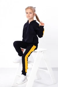 Stylish Girls’ Tracksuit – Zip-Up Bomber & Basic Joggers with Cuffs,, Any sea... - Picture 1 of 6