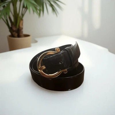 Cinturón Mujer FERRAGAMO Gancini Ferragamo Negro Dorado Foto 1 de 4