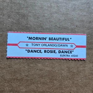 TONY ORLANDO DAWN Mornin Beautiful JUKEBOX STRIP Record 45 rpm 7" - Picture 1 of 1