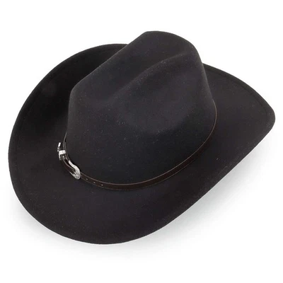 Western Cowboy Cowgirl Cap Retro Wide Brim Felt Panama Jazz Cap for Men Women - Image 1 of 4