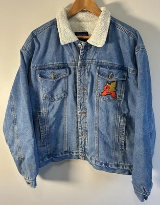 De Colección Cherokee Hombres Chaqueta Denim Sherpa Forrada Canadá Veteranos Homenaje Parche Talla L Foto 1 de 4