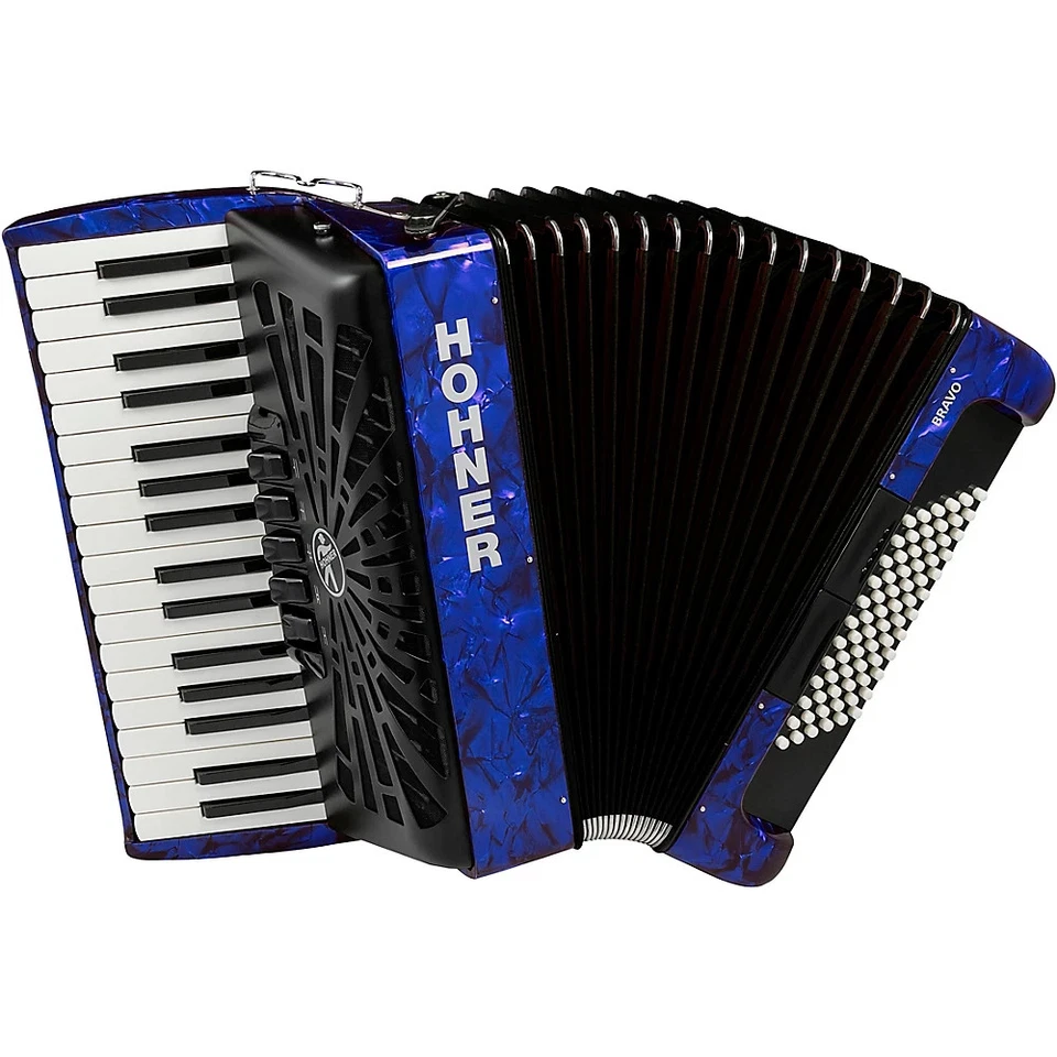 Acordeón Hohner Bravo III 72 con fuelle negro azul Foto 1 de 1
