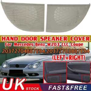 For MERCEDES C-CLASS Coupe CL203 RH + LH Door Speaker Grille Cover Trim-Grey UK. - Picture 1 of 19