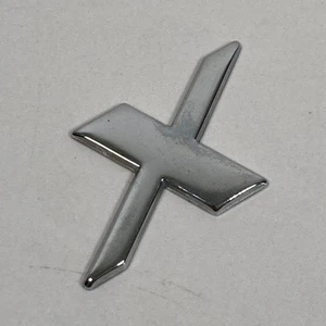 1995-2001 Ford Explorer XLT Emblem Logo Letter 'X' Rear Tailgate Trunk Chrome - Picture 1 of 9