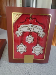 Neu im Karton Neu aus altem Lagerbestand Lenox 2008 jährliches Ornament SNOWY WISHES UVP 36 $ - Bild 1 von 1