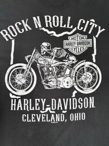 Camiseta Harley Davidson Para Hombre XL Salón de la Fama del Rock & Roll Cleveland Ohio Negra - Imagen 1 de 14