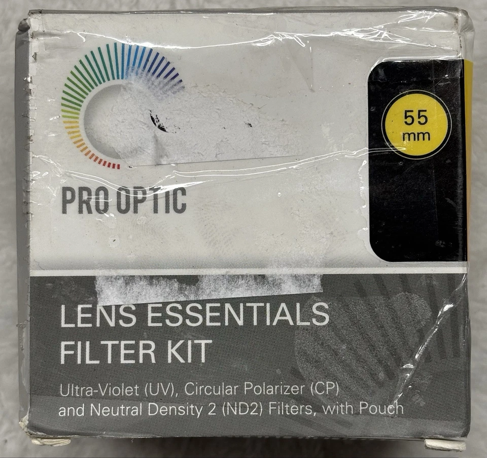 Pro Optic 55 MM Lens Essential Filter Kit with Pouch New In Box - Image 1 of 4