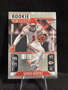 2024 Panini Contenders Optic Xavier Worthy Rookie Ticket RC #100 - Chiefs - Picture 1 of 1