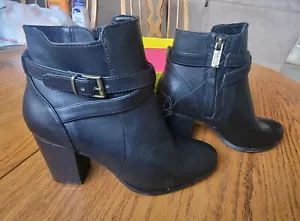 Botas de cuero Kenneth Cole Reaction Lana para mujer hasta el tobillo negras talla 6 de EE. UU. - Imagen 1 de 4