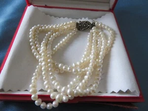 Bracciale in perle con chiusura in filigrana d'argento - AUTENTICO ed elegante - Foto 1 di 12