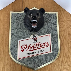 The Pfeiffer Brewing Company Trophäenkopf Plakette Serie "SCHWARZBÄR" RARITÄT - Bild 1 von 13