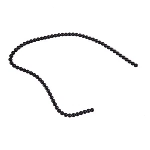 Schnur 4 mm schwarze Glasperlen zur Schmuckherstellung - TPG4BLACK - Bild 1 von 1