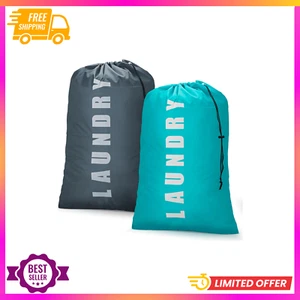 Laundry Bag,2 Pack Travel Laundry Bags for Dirty Clothes,Large Laundry Bags - Picture 1 of 4