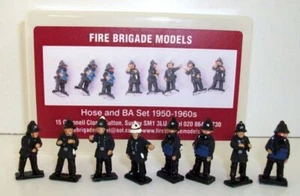 Fire Brigade models 1/72 Scale - FBM8 Hose & BA set 1950-60s Figure set - Picture 1 of 1