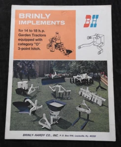 c1980 BRINLEY-HARDY LAWN TRACTOR IMPLEMENTS SALES BROCHURE Deere 317 332 420 430 - Picture 1 of 4