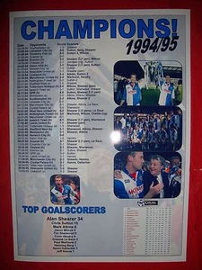 Blackburn Rovers League Champions 1994-95 - souvenir print - Picture 1 of 1