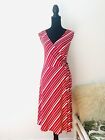 Leona By Leona Edmiston Size 16 Wrap Dress Stripe Pattern Tie Waist Sleeveless