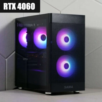 TRINITY CUSTOM COMPUTERS RTX 4060, Intel 10-Core, 32GB RAM, 256GB SSD + 2TB HD Gaming Computer Desktop PC