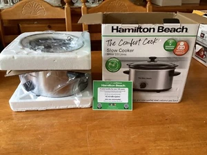 Hamilton Beach 'The Comfort Cook' 3.5L Silver Slow Cooker 160W - HBSC040S - Picture 1 of 13