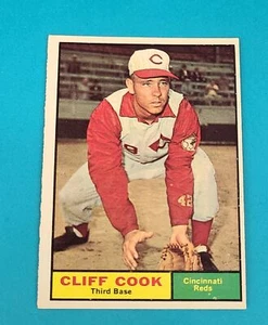 1961 Topps RC #399 Cliff Cook Cincinnati Reds BASEBALL Card G4 - Picture 1 of 2