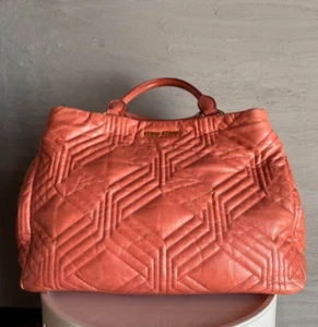 Miu Miu 2WAY Tote Bag Leather Pink Used shoulder bag rosa Used From Japan - Picture 1 of 8