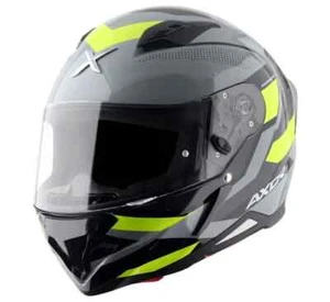 Casco integrale moto Axor Hunter Cornet Nardo grigio giallo fluo ECE 22.05 - Foto 1 di 7