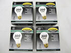 4x Halco CoverShield 2pc 100 Watt Light Bulb Safety Coated Lamps A19 Industrial