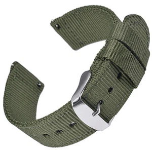 Military Canvas Watch Strap Band Nylon Sailcloth Replacement Mens 18mm 20mm 22mm - Picture 1 of 33