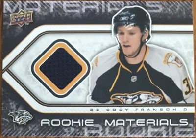 2009-10 Upper Deck Rookie Materials Cody Franson #RM-CF Nashville Predators - Image 1 of 2