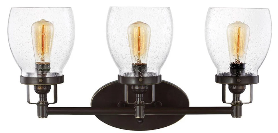 Tocador de baño Sea Gull Belton 3 luces 21 pulgadas, reliquia bronce, 4414503-782 Foto 1 de 1