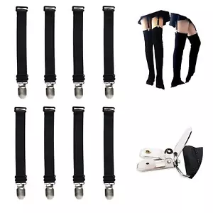 Elastic Stocking Clips Suspenders Garter Belt for Girdles Corset Straps Adjus... - Picture 1 of 4