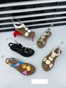 Damen bequeme Flip Flops Sandalen elastischer Riemen Sommer Bling Schuhe Größen - Bild 1 von 11