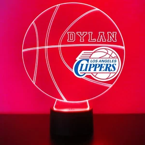 Lámpara de ventilador deportivo LED Los Angeles Clippers, personalizada GRATIS - Imagen 1 de 11