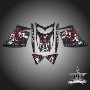 SKI-DOO REV MXZ SNOWMOBILE SLED WRAP GRAPHICS DECAL KIT 03-07 EVIL JOKER RED - Picture 1 of 1