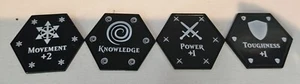 Magic The Gathering Arena Of The Planeswalkers Replacement Parts 4 Black Glyphs - Picture 1 of 3
