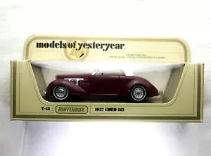 MATCHBOX MODELS OF YESTERYEAR 1937 CORD 812 Y-18 Maroon/White. - Picture 1 of 6