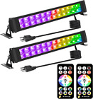 2-Pack 60W Led Rgb Light Bar With Remote, Wall Washer Light Black Light Bar Wate
