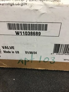 W11038689 Whirlpool Einlassventil - OEM, ersetzt W10776841, W10869800, W11024486 - Bild 1 von 3