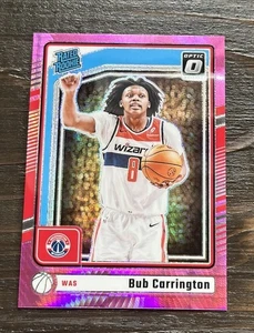 2024-25 Donruss Optic BUB CARRINGTON Rated Rookie Pink Hyper Prizm #273 Wizards - Picture 1 of 2