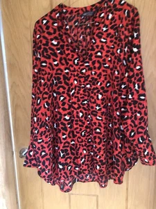 Langarmshirt Damen M&S Leopardenmuster Größe 18 T370 - Bild 1 von 7
