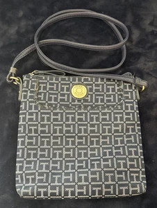 Tommy Hilfiger Navy Geometric Crossbody Bag With Adjustable Strap - Picture 1 of 5