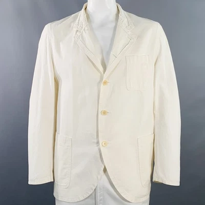 Chaqueta COMME des GARCONS HOMME PLUS SS04 Talla L Crema Negra Tareas Foto 1 de 4