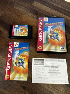 Sparkster Sega Genesis Konami Complete CIB Authentic with Hangtag Near Mint - Picture 1 of 22