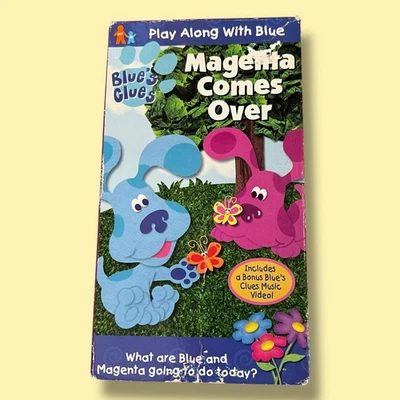Blue's Clues VHS Tape Magenta Comes Over Blues Nickelodeon Nick Jr Dog Steve 90s - Image 1 of 4