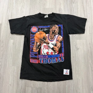 Vintage Nutmeg Detroit Pistons Isaiah Thomas Shirt Herren Large Stat Card NBA 90s - Bild 1 von 9