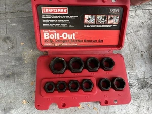 Craftsman 3/8" Drive Low Profile Damaged Bolt Nut Remover Set USA # 52166 - Picture 1 of 2