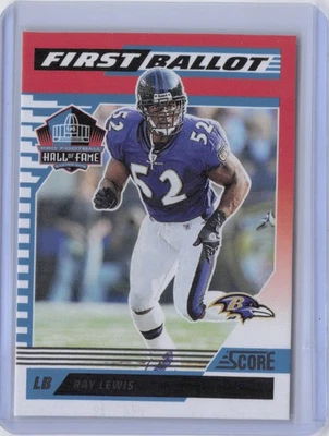 2025 Score Ray Lewis First Ballot #9 Baltimore Ravens - Image 1 of 2